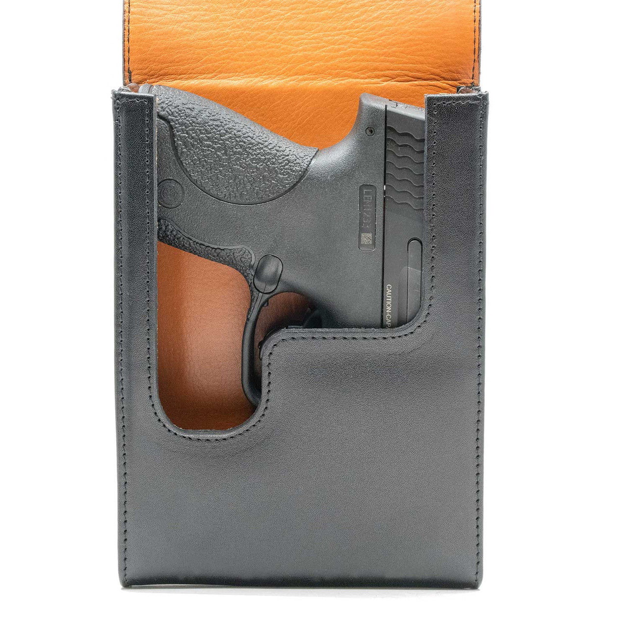 The Kahr P9 Xtra Mag Black Leather Holster