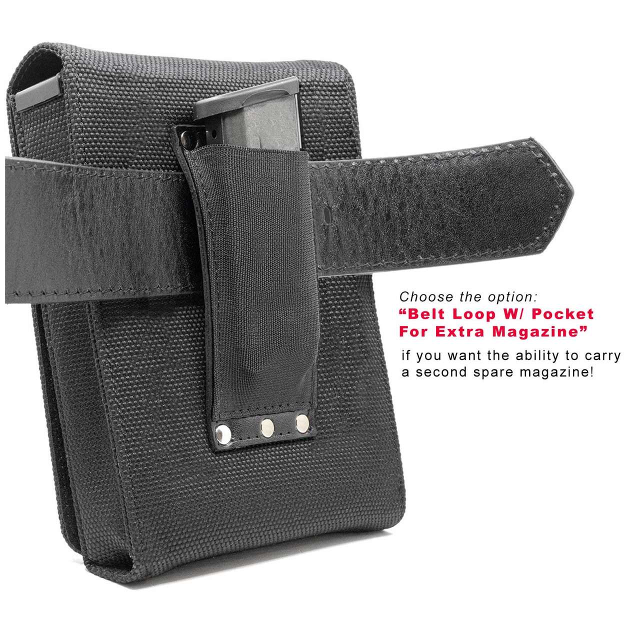 The Kimber Ultra Carry Xtra Mag Black Leather Holster