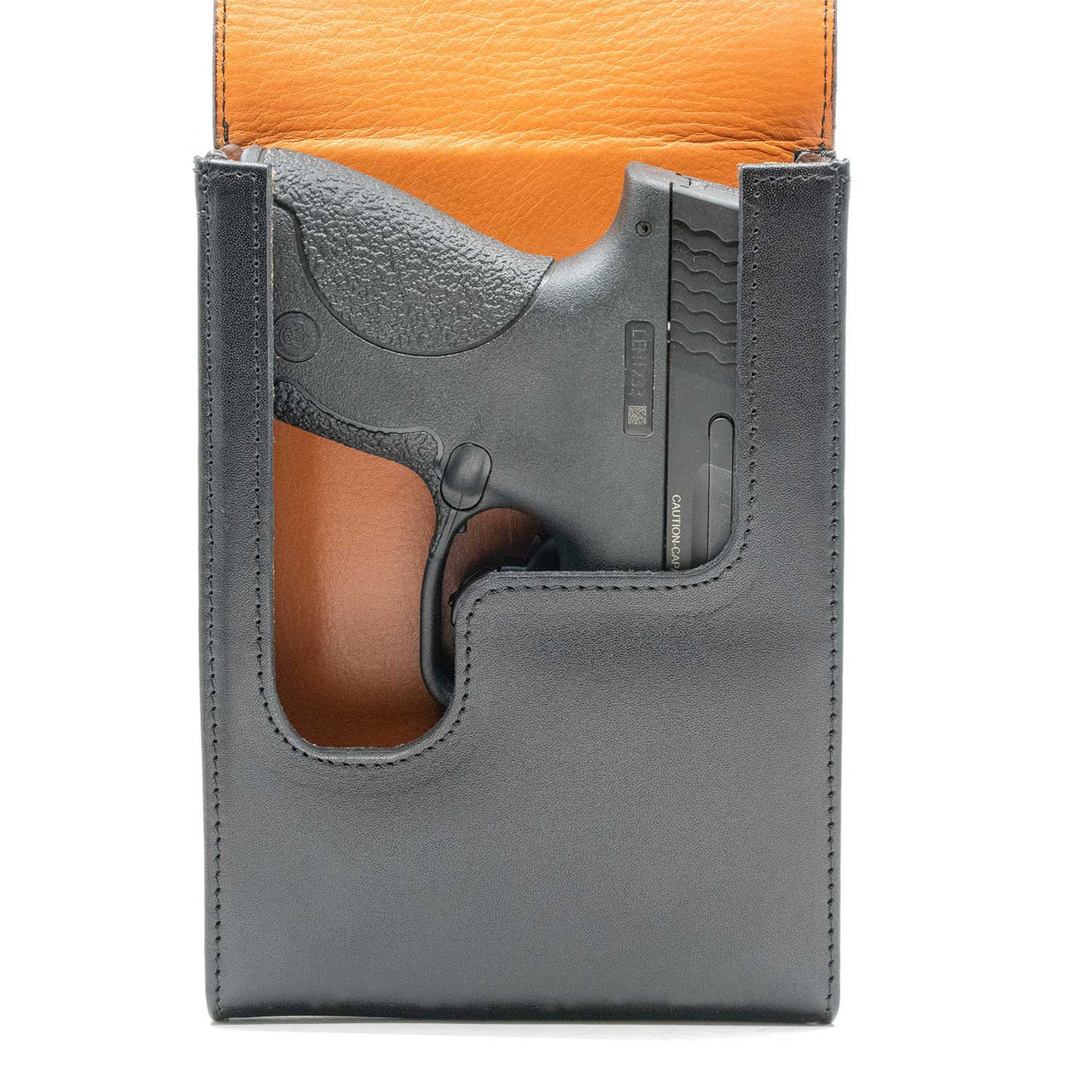 The Kahr MK9 Xtra Mag Black Leather Holster