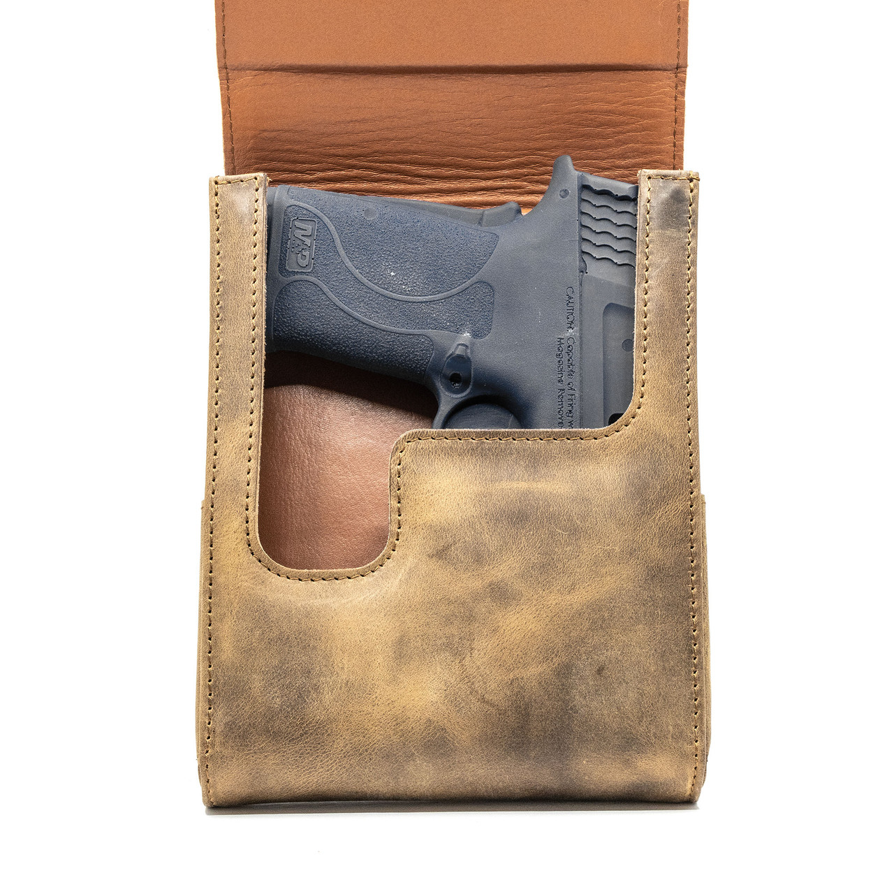 The Taurus G3 Xtra Mag Brown Distressed Leather Holster (MAG+1)