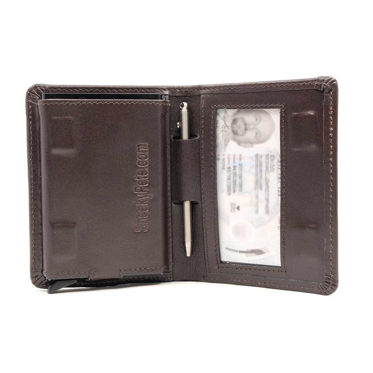 『Hollywood Wallet BROWN』 Brown Leather Wallet - Sneaky Pete Holsters Inc