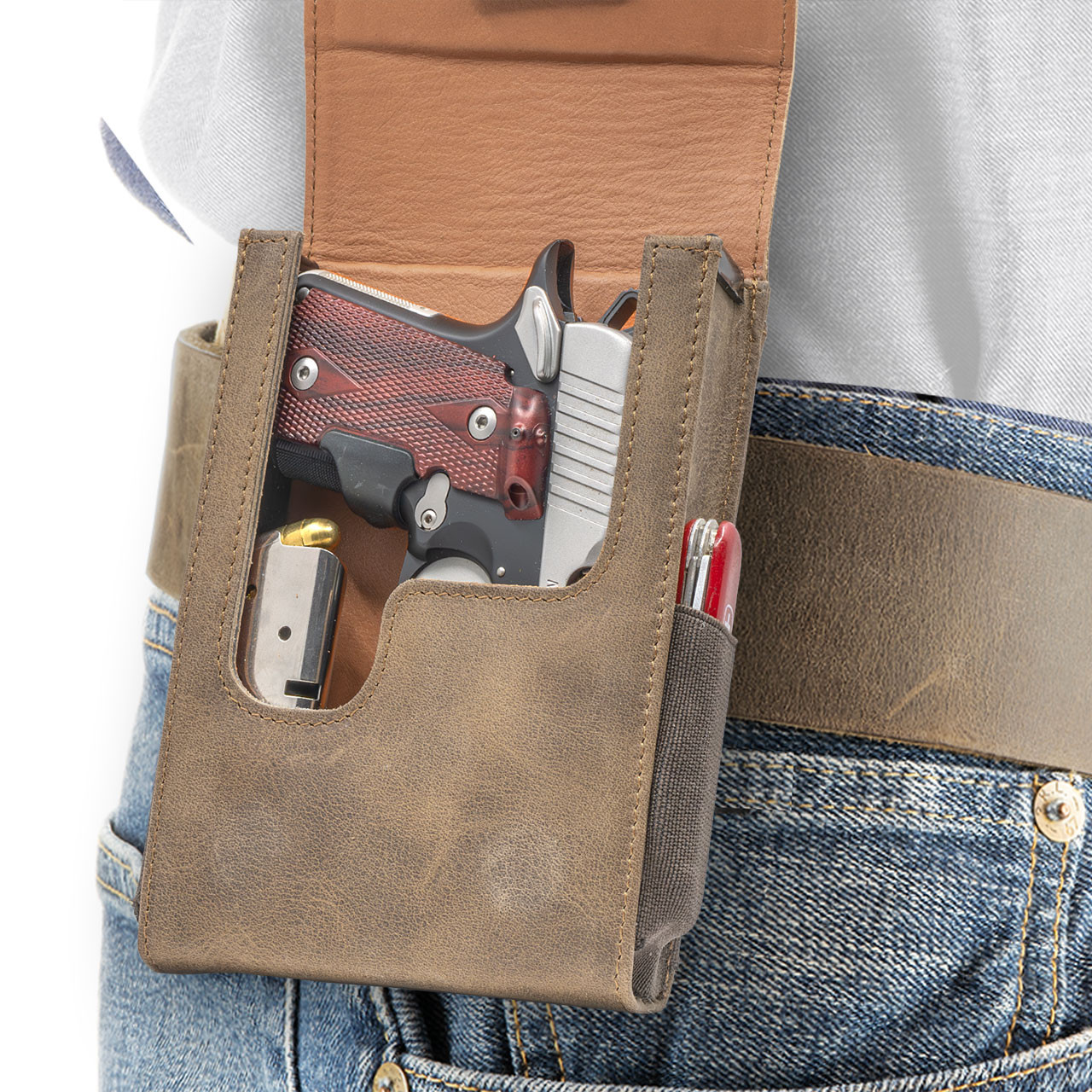 Distressed Leather Perfect Holster for the Glock 36 Distressed Leather Perfect Holster for the Glock 36