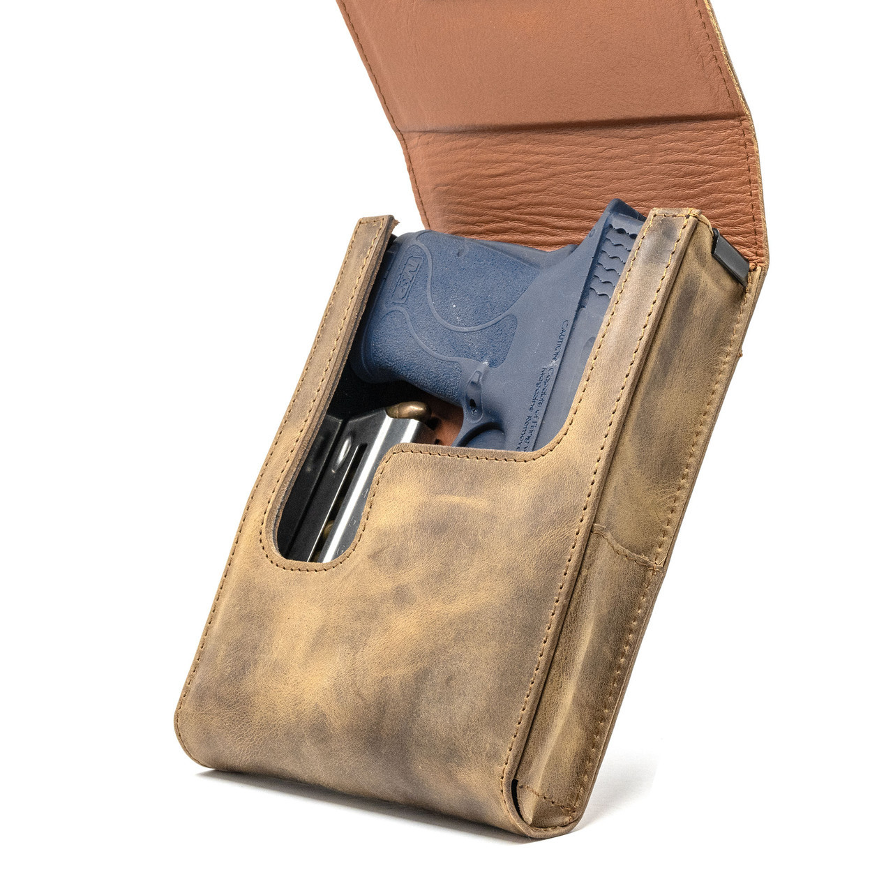 The Walther PPQ Sub-Compact Xtra Mag Brown Leather Holster
