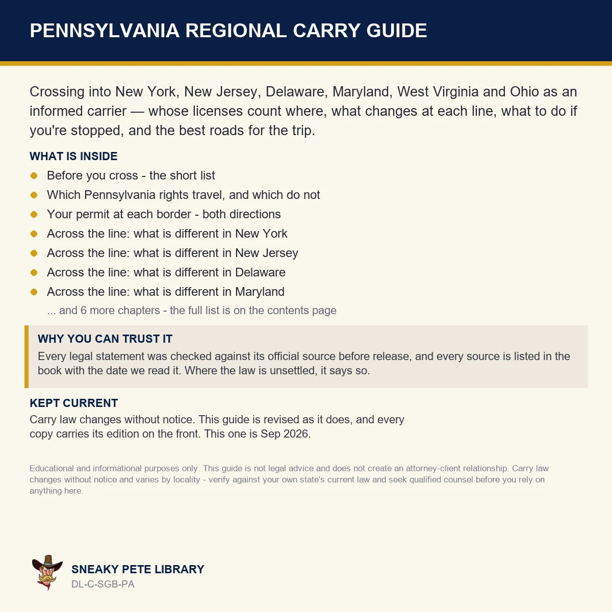Pennsylvania Regional Carry Guide Bundle - back cover