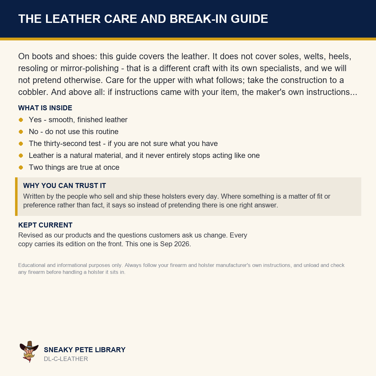 The Leather Care and Break-In Guide