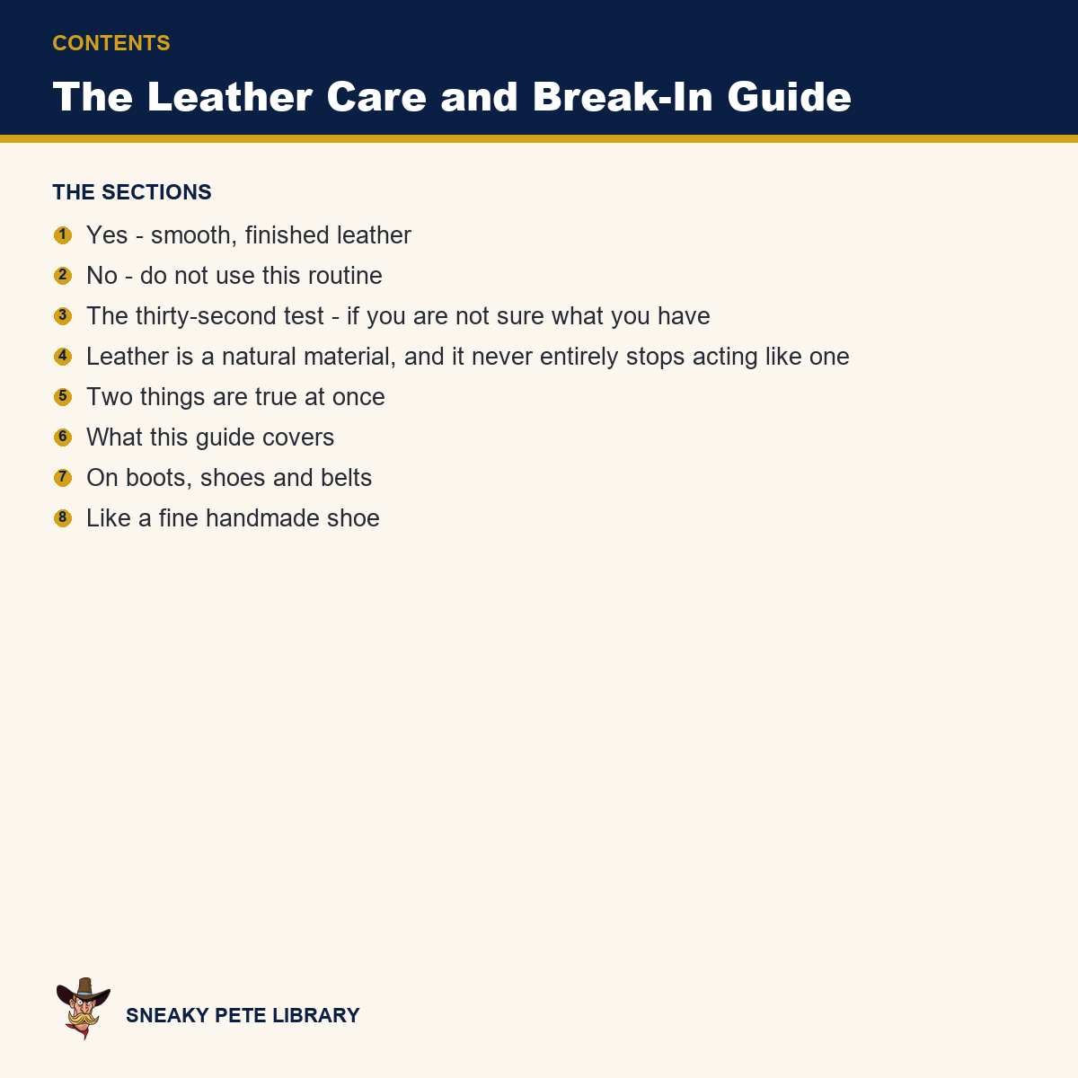 The Leather Care and Break-In Guide