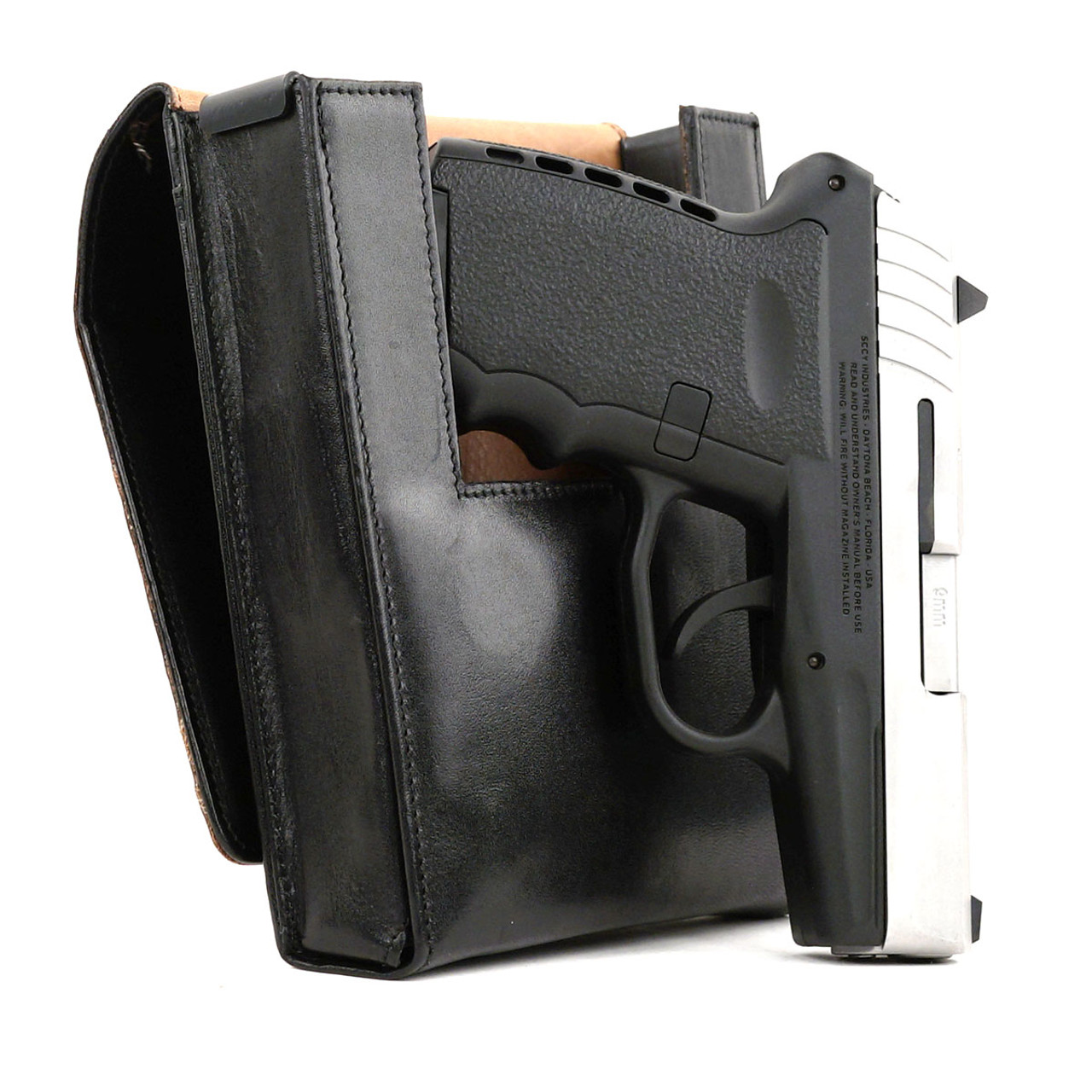 iwb magazine holster Kel tec p11 sccy cpx1 cpx2 pistol black leather pouch 