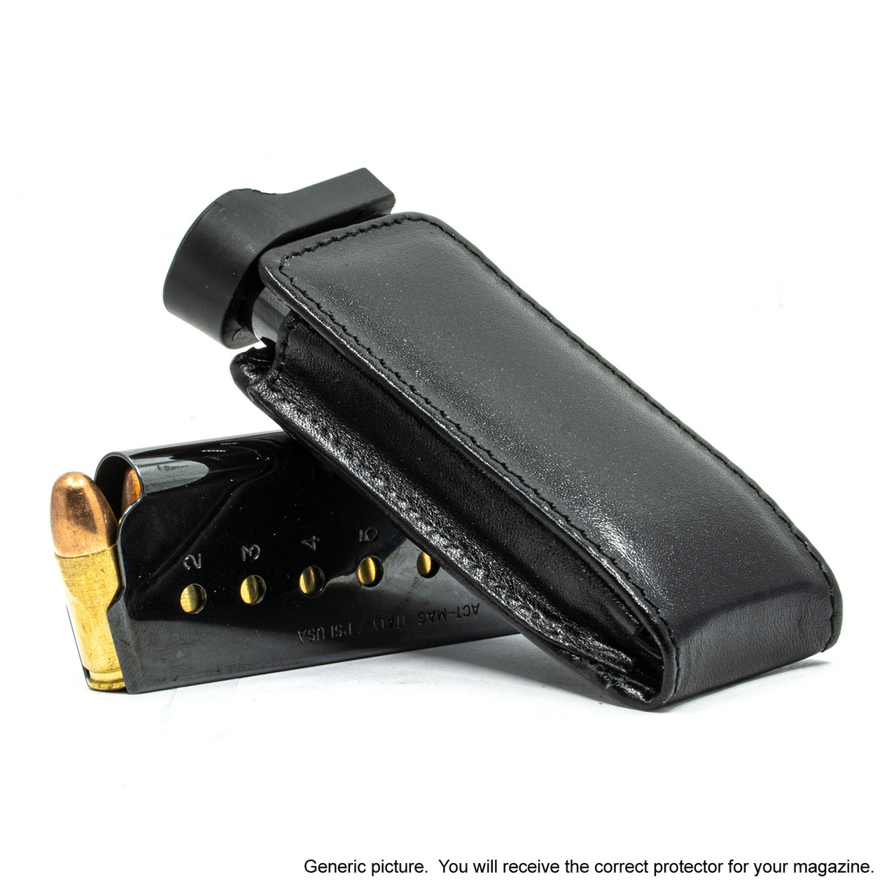 Colt Mustang Pocketlite Black Leather Magazine Pocket Protector