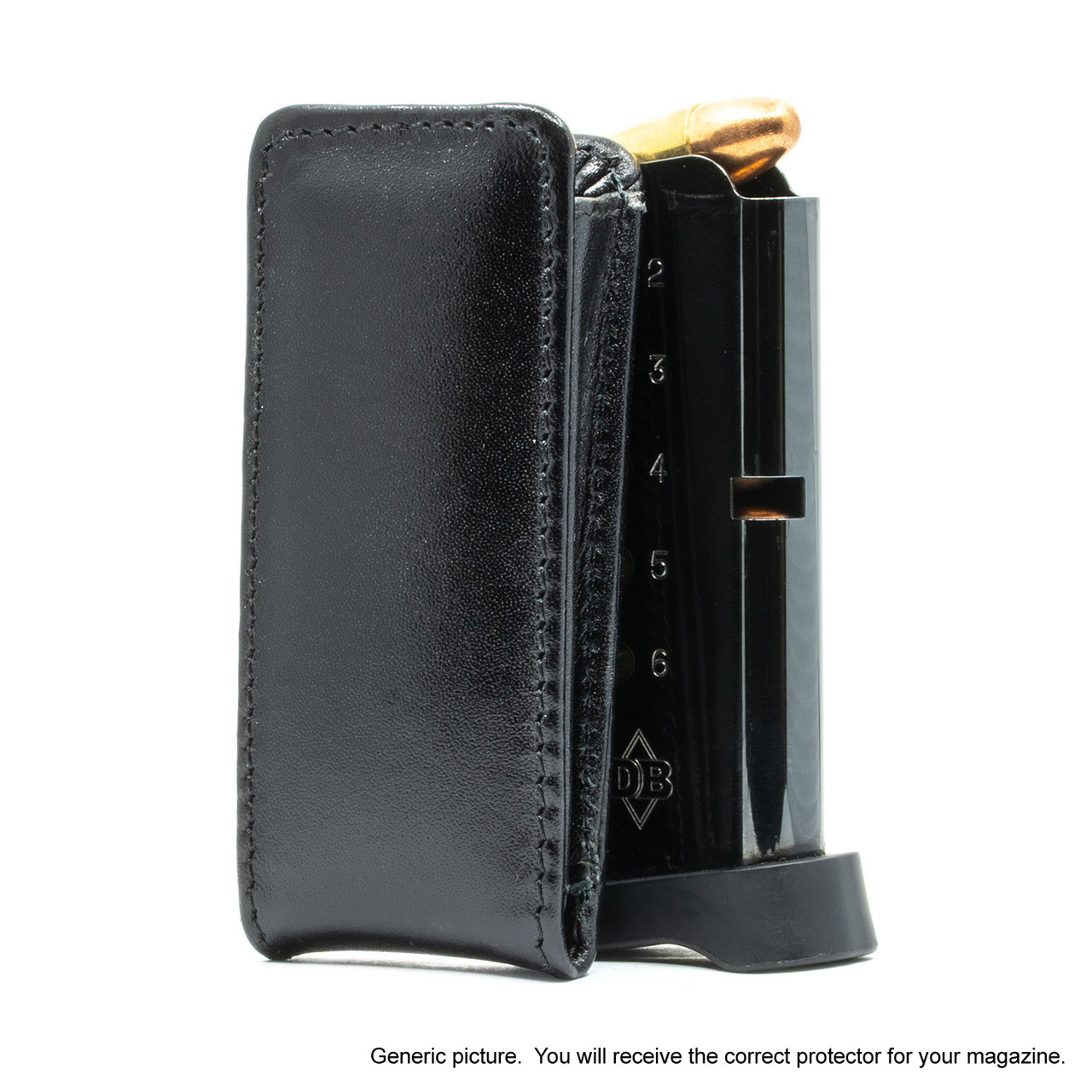 Glock 23 Black Leather Magazine Pocket Protector