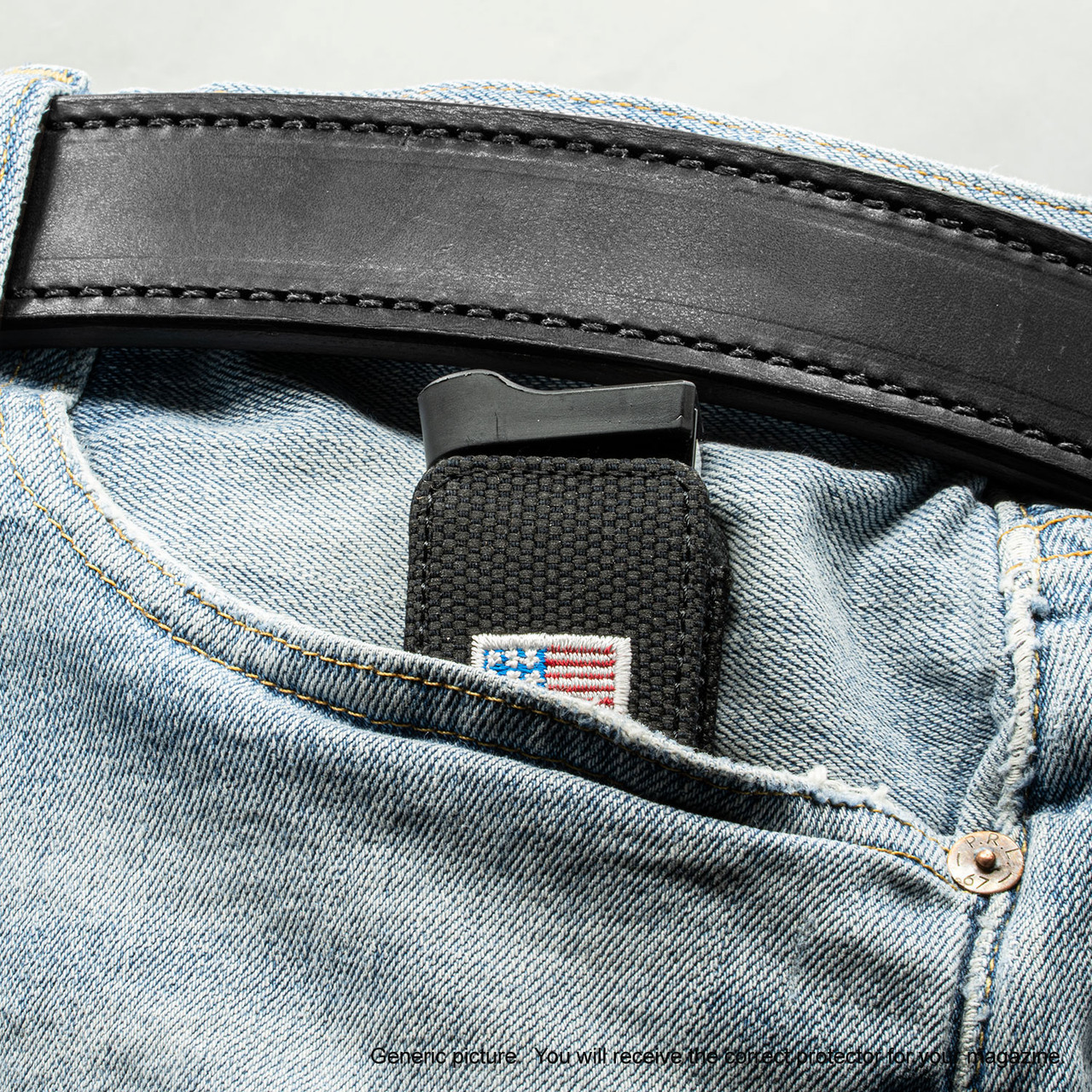Remington RM380 Black Canvas Flag Magazine Pocket Protector