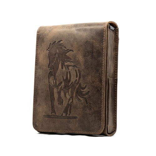 Sig P365 X-Macro Saddle Leather Embossed Horse Holster