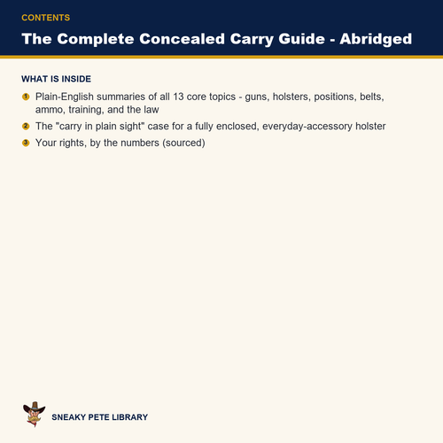 The Complete Concealed Carry Guide — Abridged