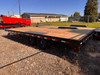 P.J. Trailers 2027 F8 20' Deckover Flatbed | Tandem Axle Axle 10K, Extended Tongue, Open Storage Tray, Slide In Ramps, Straight Deck