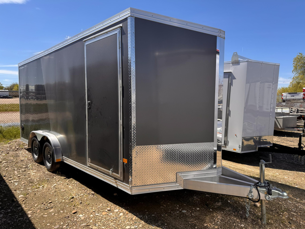 Alcom 2023 Stealth 90"x18' V-Nose Cargo Trailer | Tandem Axle 7K