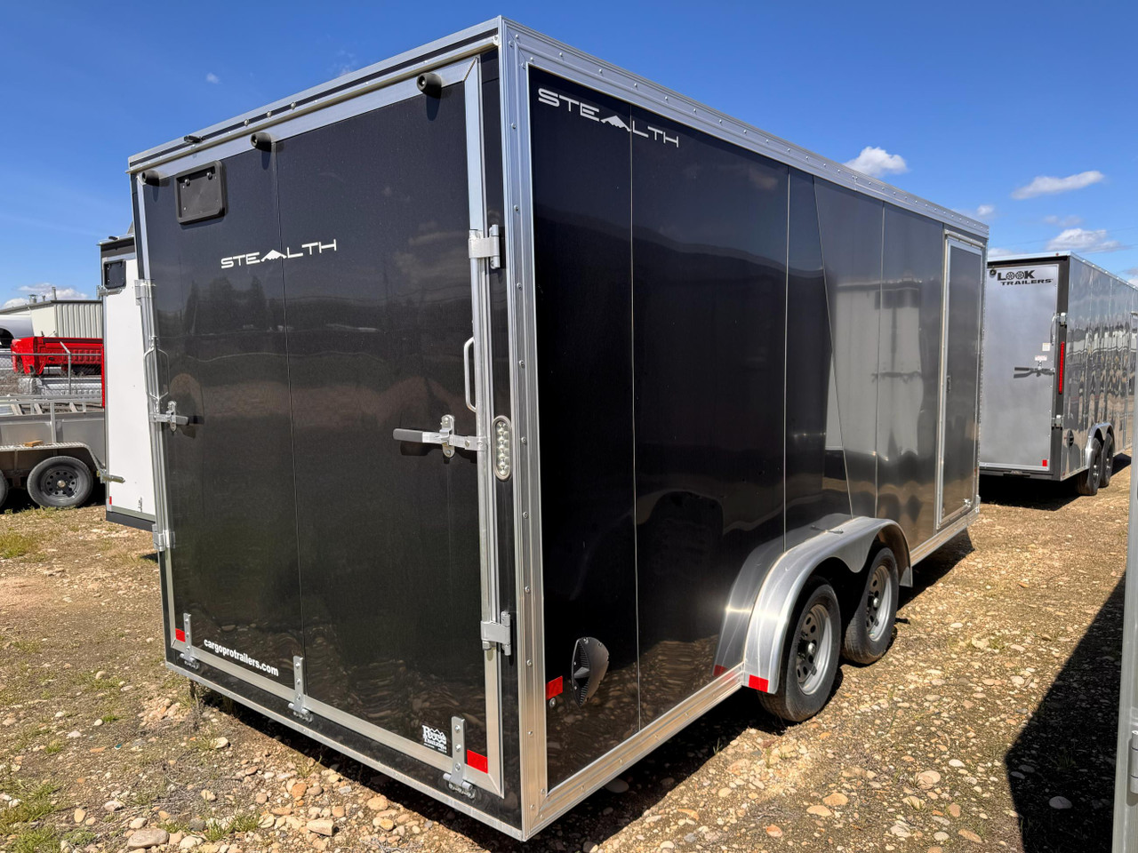 Alcom 2023 Stealth 90"x18' V-Nose Cargo Trailer | Tandem Axle 7K