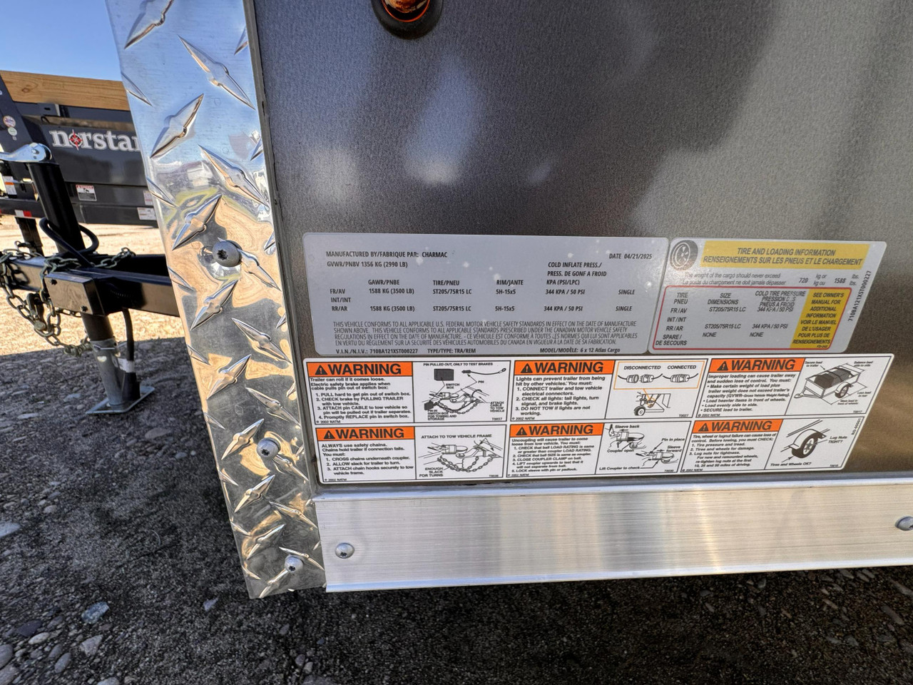 Charmac 2025 Atlas 72"x12' Standard Cargo Trailer | Single Axle