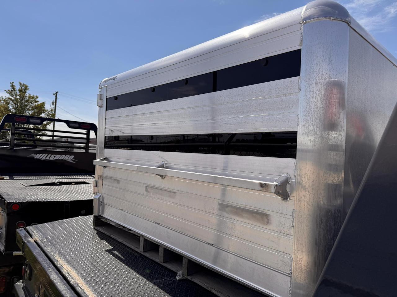 Hillsboro 48"x6' Stock Pickup Bed Box | Aluminum, Plexiglass Installed, Dual Divider