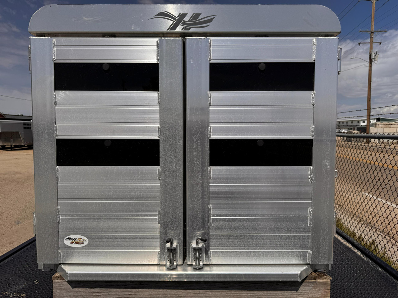 Hillsboro 48"x6' Stock Pickup Bed Box | Aluminum, Plexiglass Installed, Dual Divider