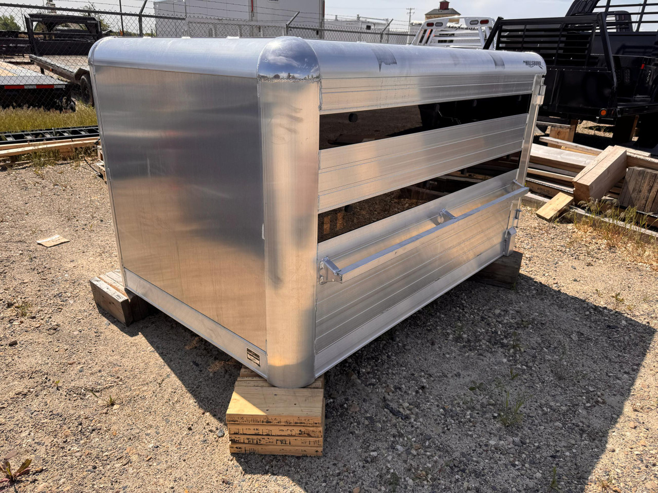 Hillsboro 48"x6' Stock Pickup Bed Box | Aluminum, Plexiglass Installed, Dual Divider