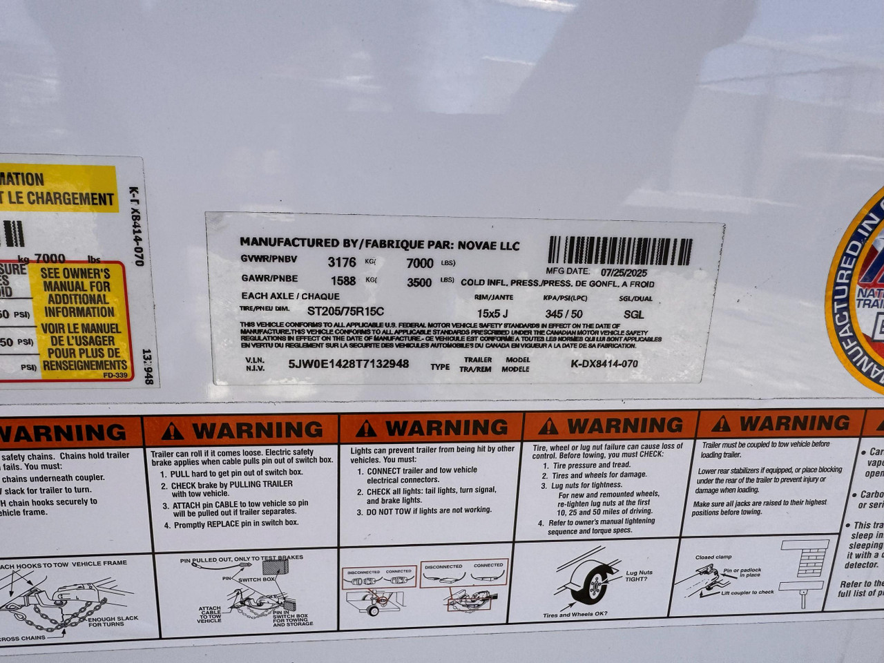 Look 2026 ST DLX 84"x14' V-Nose Cargo Trailer | Tandem Axle 7K