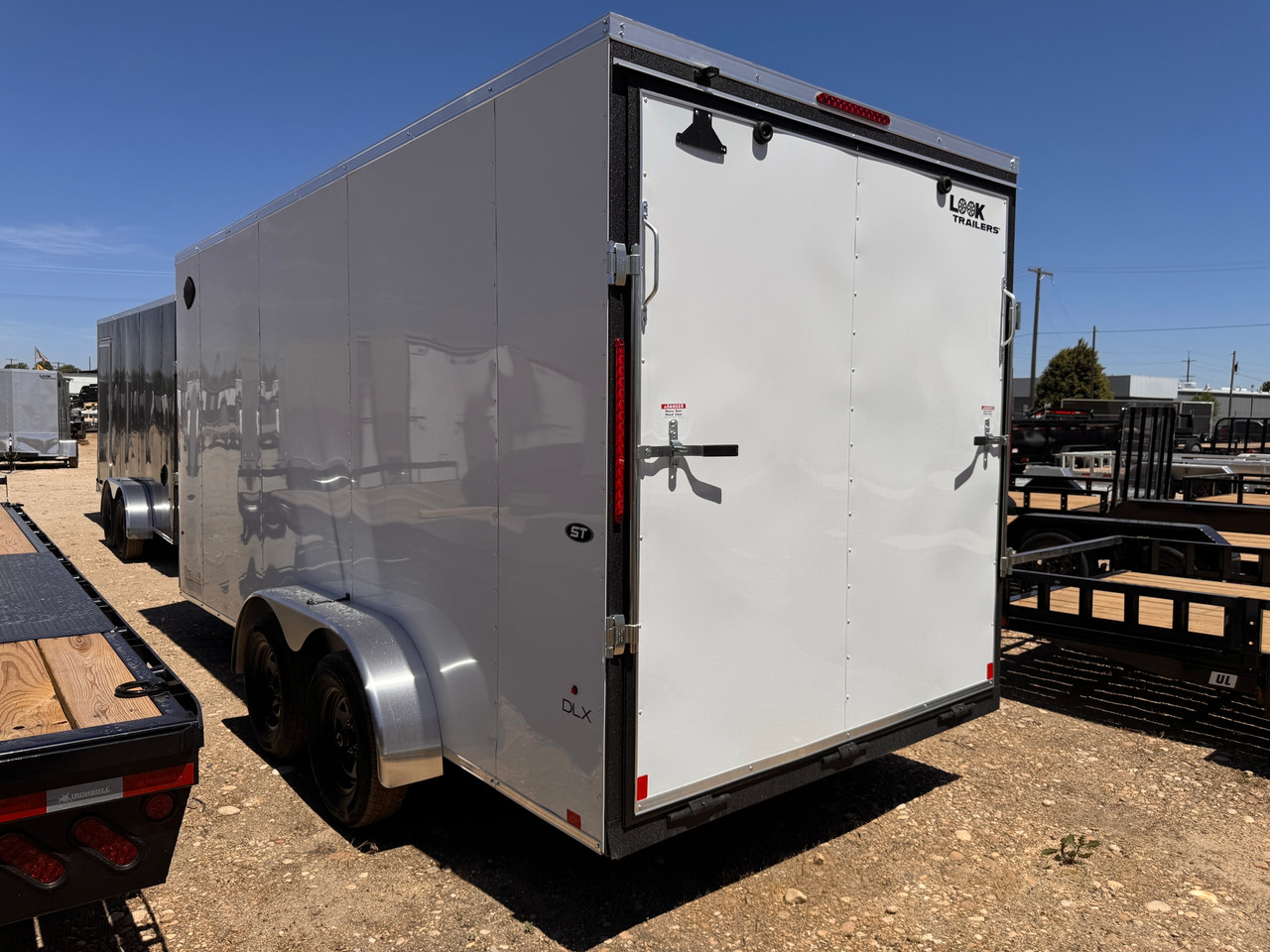Look Trailers 2026 ST DLX 84"X16' V-Nose Cargo Trailer | Tandem Axle Axle 7K, Rear Ramp Door, Passenger Side Door, 7' Tall
