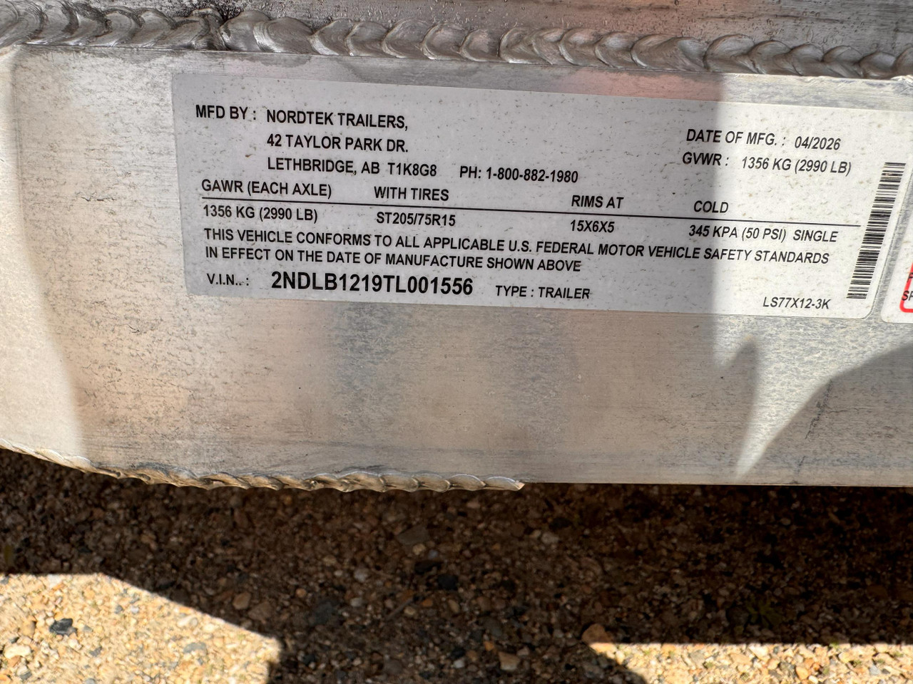 Nordtek 2026 924"x12' Utility Trailer | Single Axle