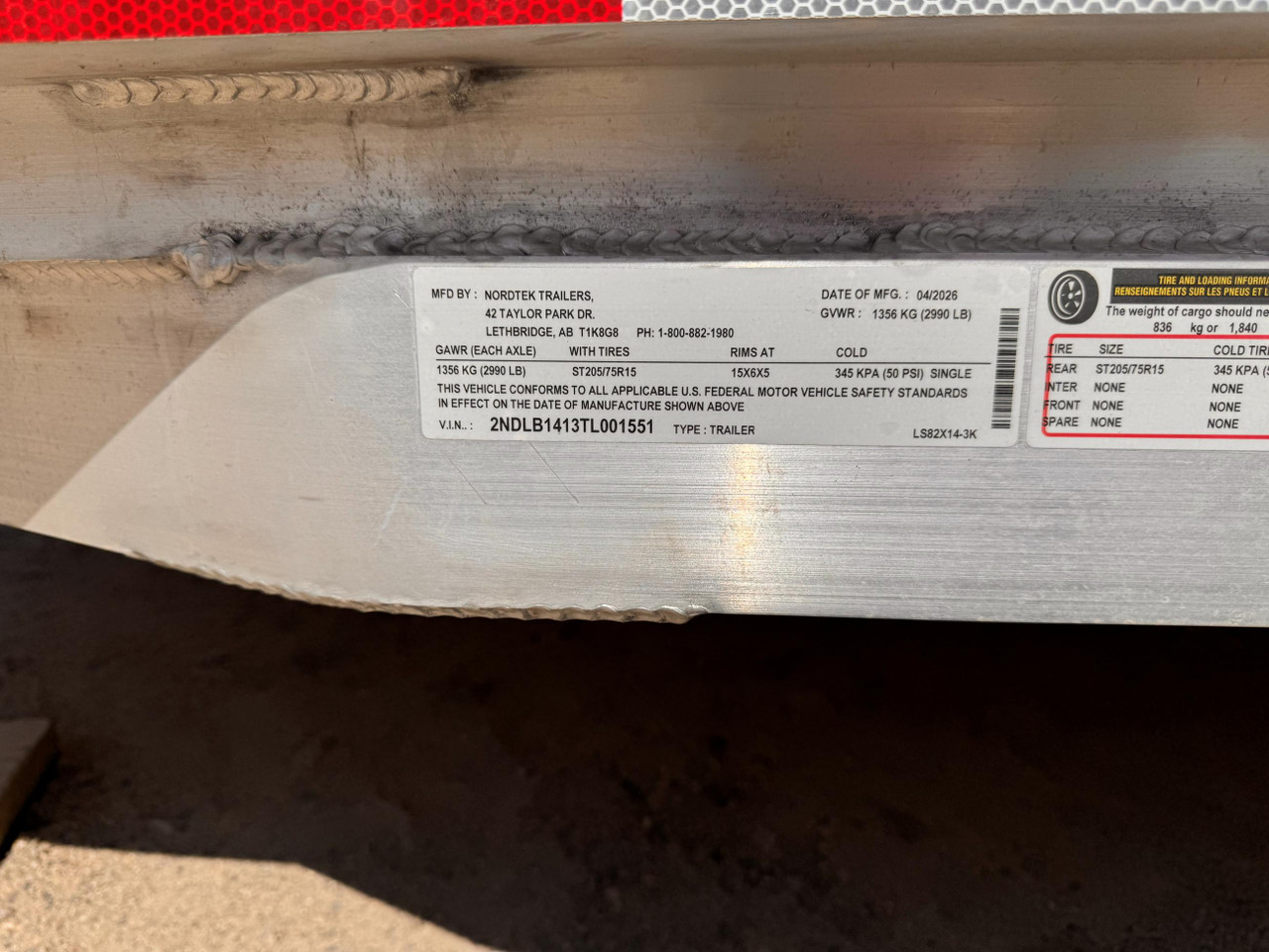 Nordtek 2026 82"x14' Utility Trailer | Single Axle