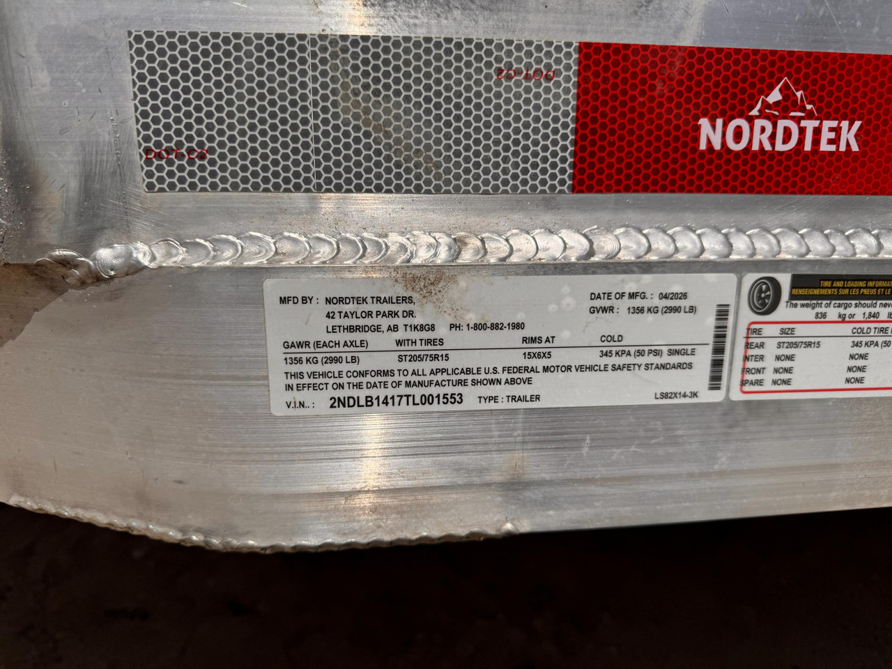 Nordtek 2026 82"x14' Utility Trailer | Single Axle