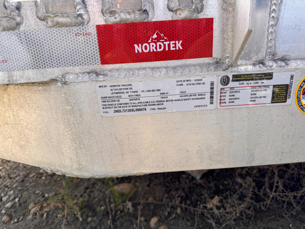 Nordtek 2025 72"x12' Utility Trailer | Tandem Axle 7K, Wood Deck, Brakes Both Axles, Bi-Fold Gate