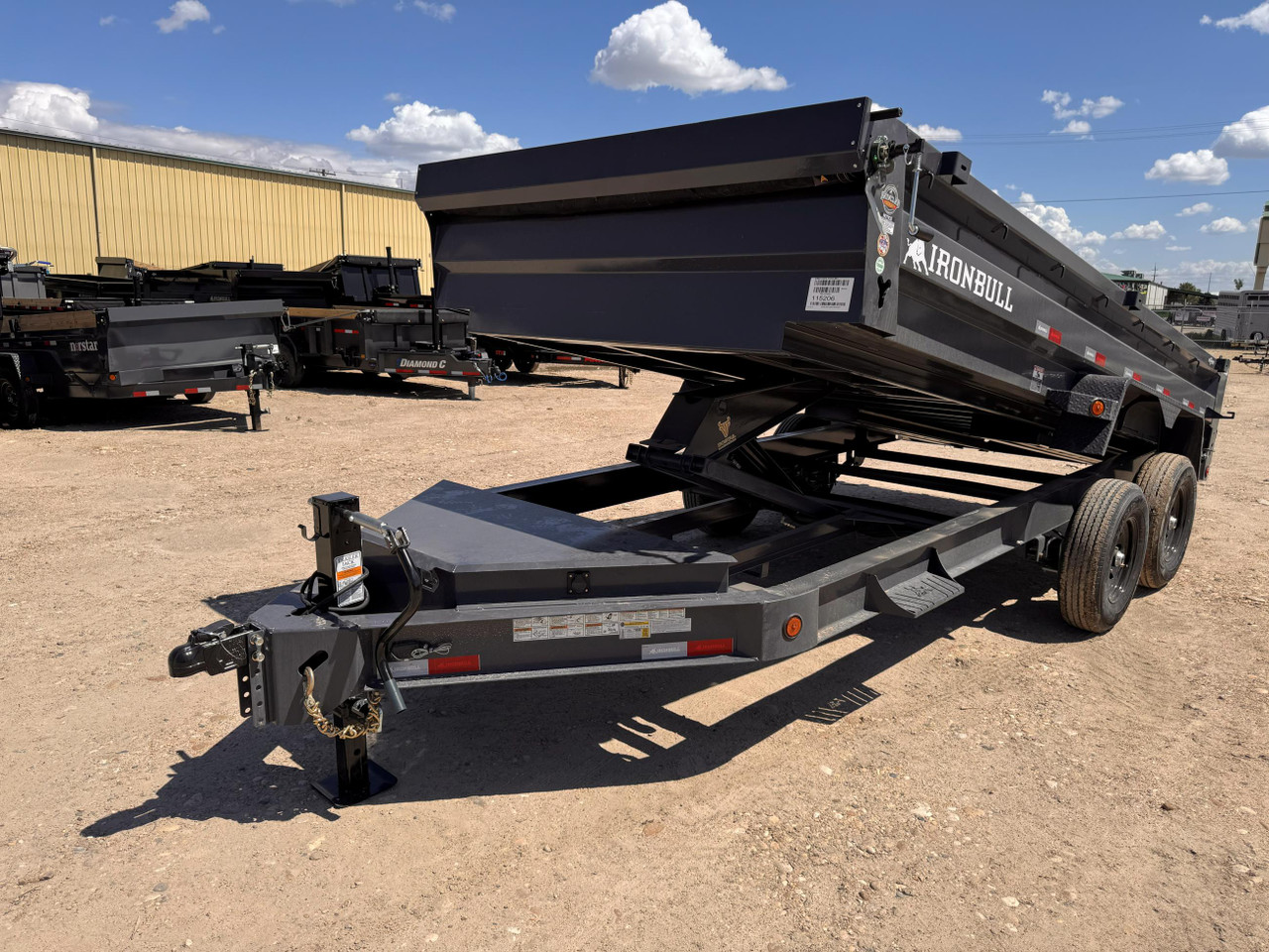 Iron Bull 2026 DWB 83"x16' Scissor Dump Trailer | Tandem Axle 14.999K