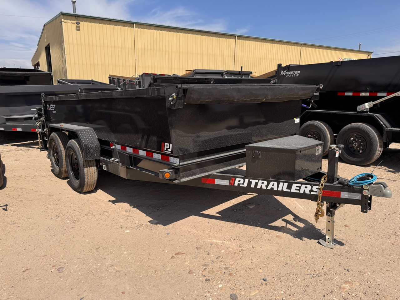 P.J. 2027 D7 83"x14' Scissor Dump Trailer | Tandem Axle 14K