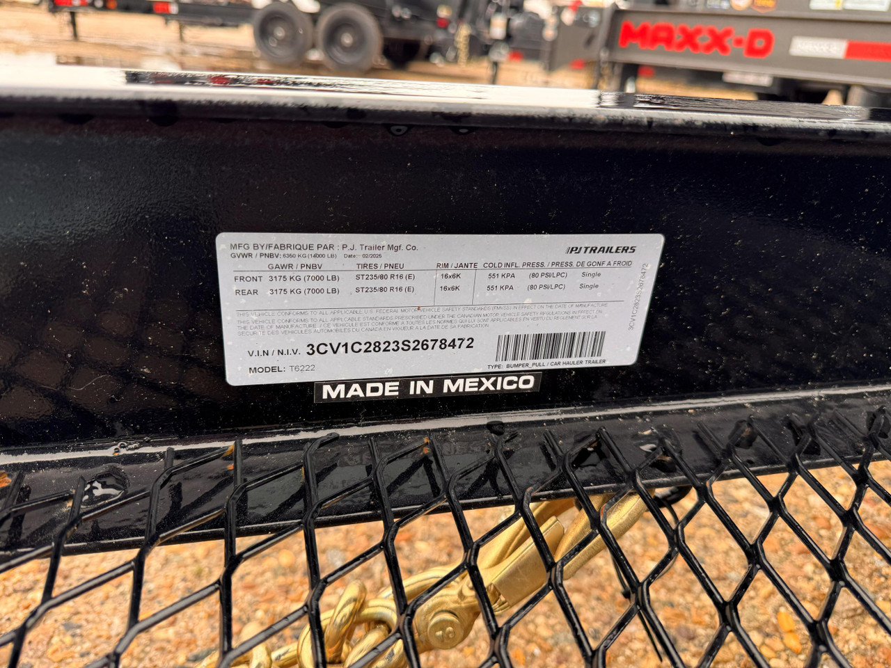 P.J. 2025 T6 22' Equipment Tilt Trailer | Tandem Axle 14K