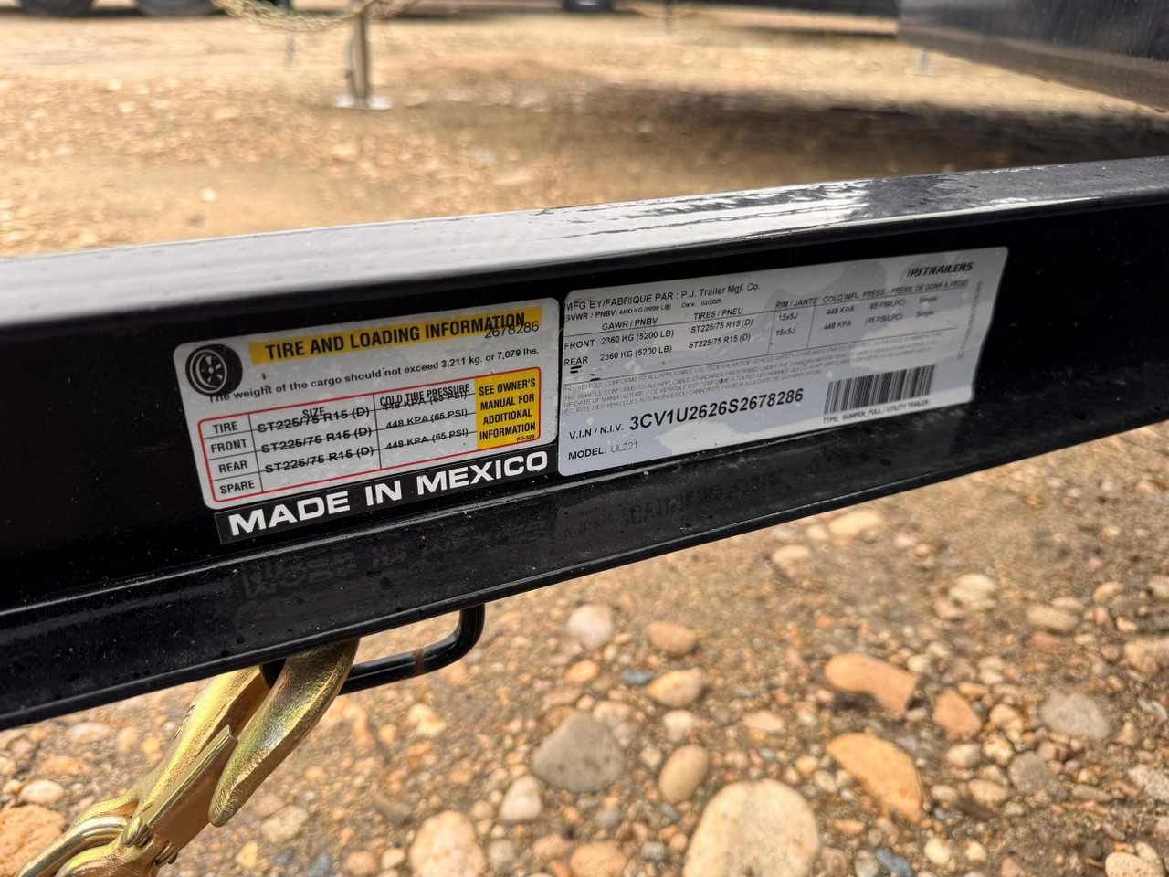 P.J. 2025 UL 83"x22' Utility Trailer | Tandem Axle 10K