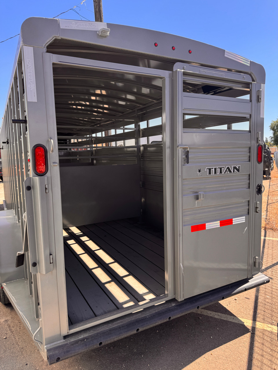 Titan Trailers 2026 STANDARD 80"X24' Stock Trailer | Tandem Axle Axle 14K, Tack Storage, Rear Escape Door