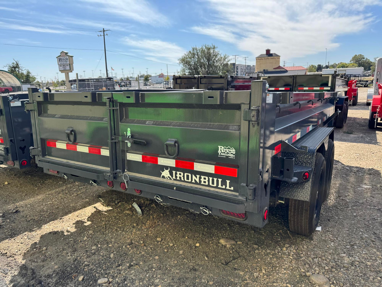 Iron Bull Trailers 2027 DWB 83"X14' Scissor Dump Trailer | Tandem Axle, 24" Sides, 7 Ga Floor, 10 Ga Sides, Ramp, Tarp Kit, 2 Way Gate