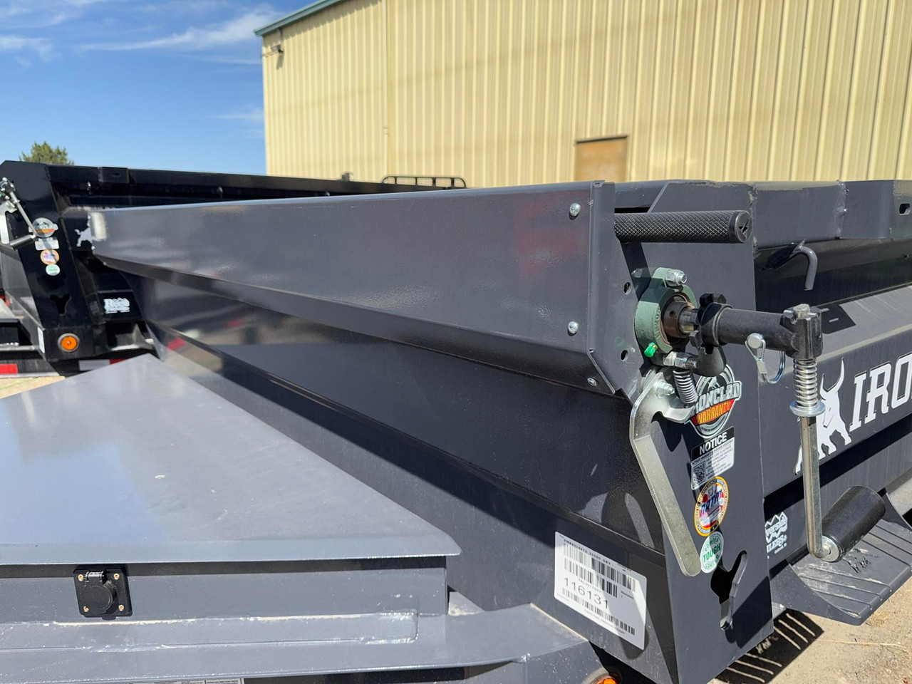 Iron Bull Trailers 2027 DWB 83"X14' Scissor Dump Trailer | Tandem Axle, 24" Sides, 7 Ga Floor, 10 Ga Sides, Ramp, Tarp Kit, 2 Way Gate