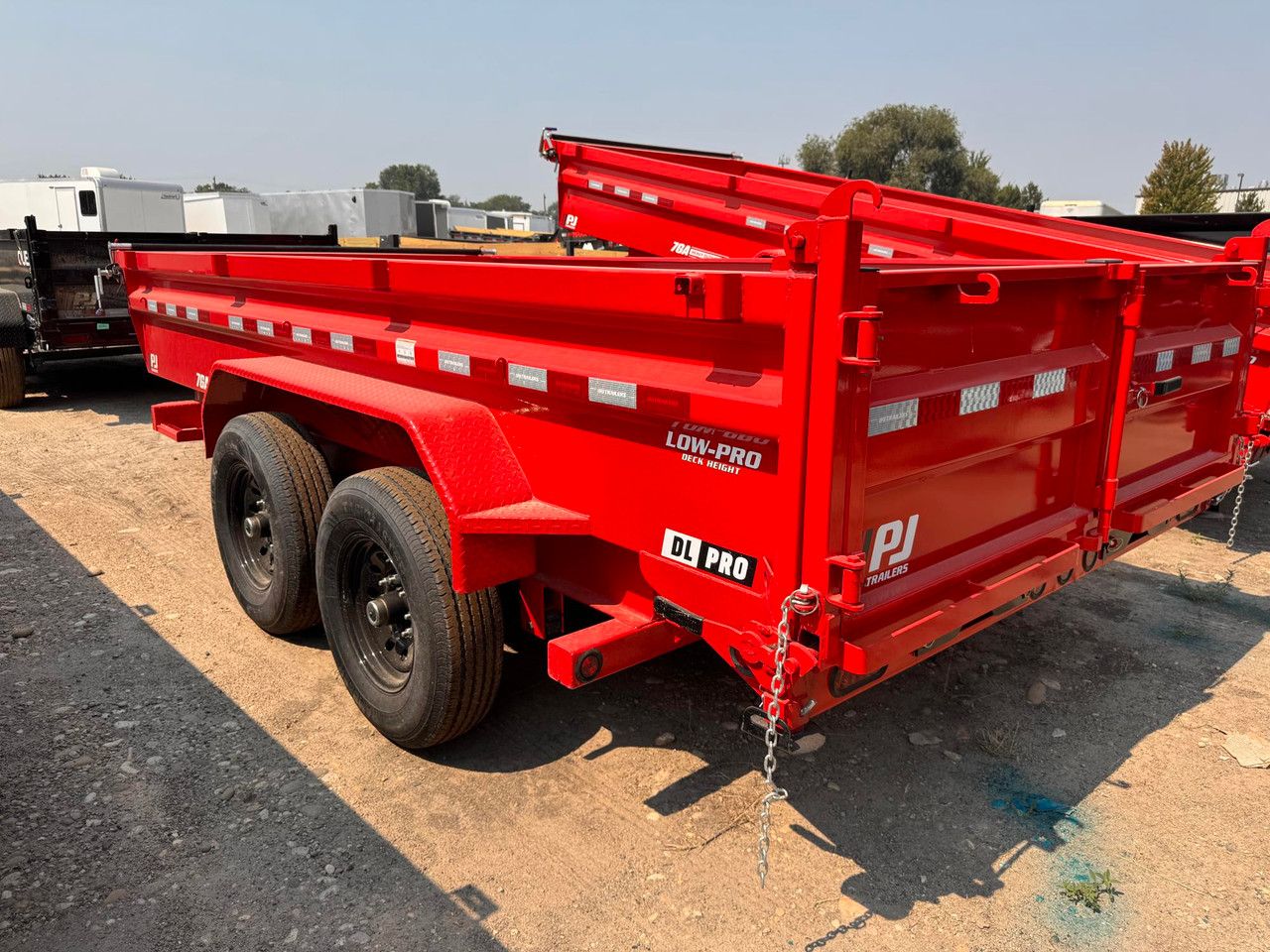 P.J. Trailers 2027 DL 83"X14' Low Profile Scissor Dump Trailer | Tandem Axle 14K, 6" Cylinder, Hydraulic Jack, 24" Sides, 7 Ga Floor