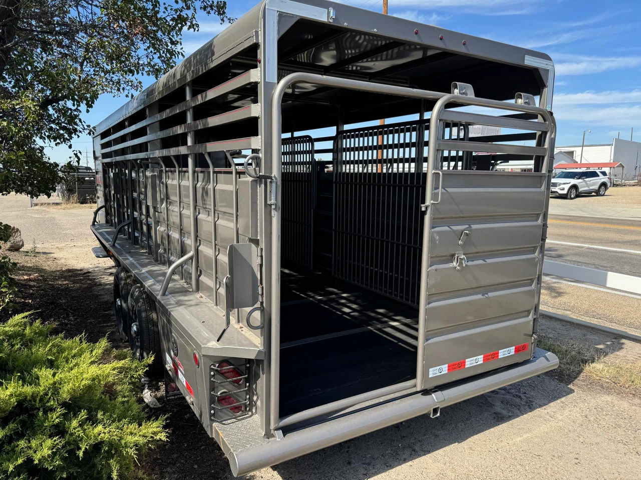 GR Trailers 2026 80"X24' Stock Trailer | Tandem Axle 14K, Straight Tack Double Doors, Rubber Floor, 48" Escape Door, Full Swing Rear Combo Gate