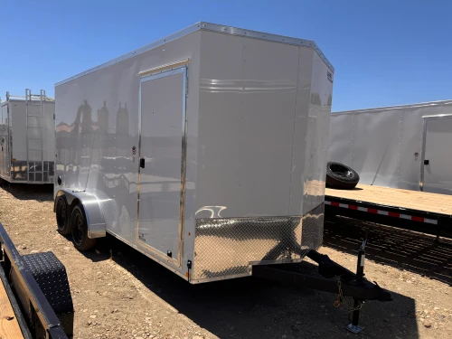 Look Trailers 2026 ST DLX 84"X16' V-Nose Cargo Trailer | Tandem Axle Axle 7K, Rear Ramp Door, Passenger Side Door, 7' Tall