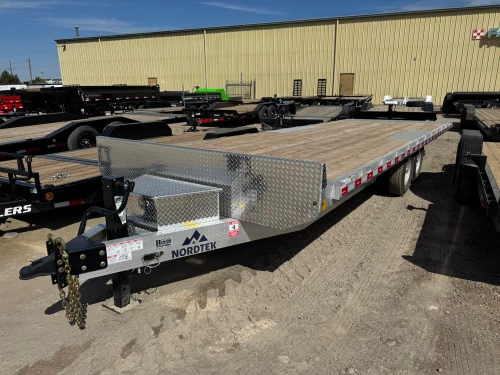 Nordtek Trailers 2026 102"X24' Deckover Power Tilt Trailer | Tandem Axle 14K, Full Powered Tilt