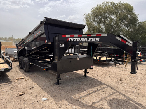 P.J. 2027 DM 83"x16' Scissor Dump Trailer | Tandem Axle 14K