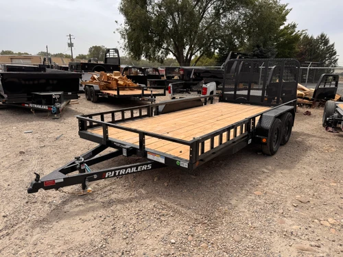 P.J. 2027 UL 83"x16' Utility Trailer | Tandem Axle