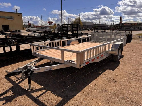 Nordtek Trailers 2025 82"X14' Utility Trailer | Single Axle Axle 3K, ATV Side Load, Solid Rear Gate