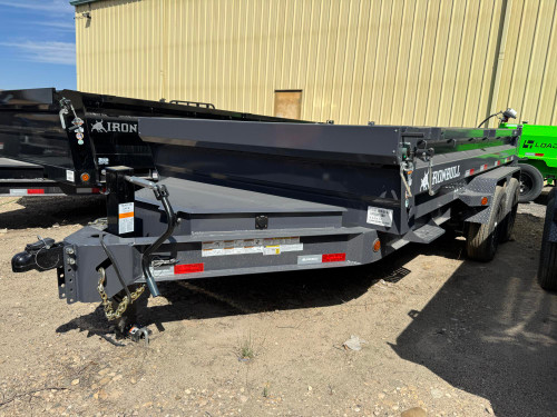 Iron Bull Trailers 2027 DWB 83"X14' Scissor Dump Trailer | Tandem Axle, 24" Sides, 7 Ga Floor, 10 Ga Sides, Ramp, Tarp Kit, 2 Way Gate