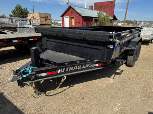 P.J. Trailers 2027 DL 83"X14' Low Profile Scissor Dump Trailer | Tandem Axle 14K, 6" Cylinder, Hydraulic Jack, 24" Sides, 7 Ga Floor