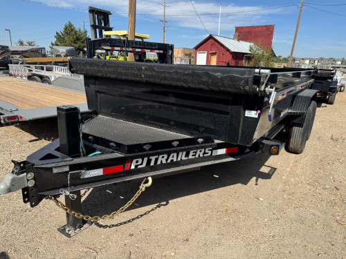 P.J. Trailers 2027 DL 83"X16' Low Profile Scissor Dump Trailer | Tandem Axle 14K, 6" Cylinder, Hydraulic Jack, 24" Sides, 7 Ga Floor