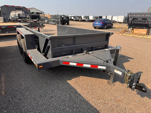 Triple L Trailers 2026 UT914 75"X14' Drop Deck Utility Trailer | Tandem Axle 13.615K, Hydraulic Lift, Closed Sides, Low Angle Dovetail, Tongue Storeage