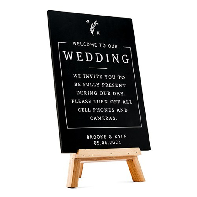 Poster Chalkboard Plant These Seeds Vintage Personalised Wedding Sign