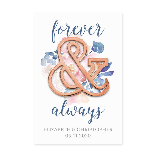 Ampersand Bottle Opener Favors in Rose Gold - Forever 