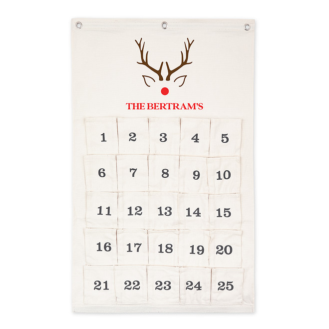 Personalized Advent Calendar - Fabric - Rudolph